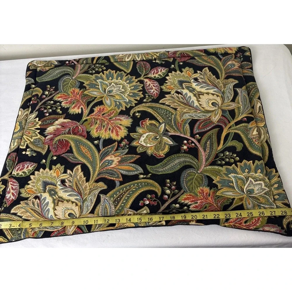 Set of 2 Biltmore Standard Pillow Shams Jacobean Paisley 21 x 27 Black